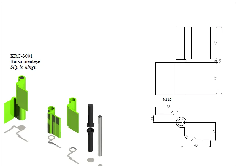 Aldoks Bursa Hinge
