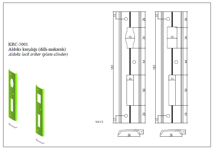 Aldoks Lock Provision Roller Tongue