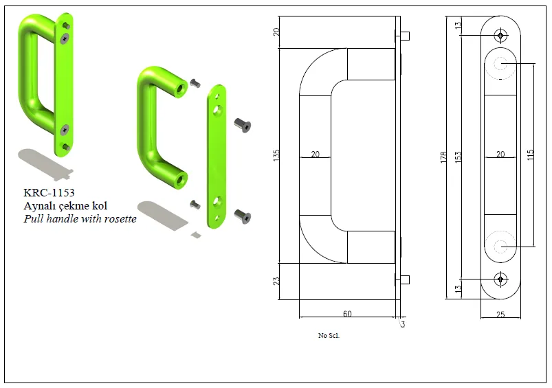 Mirrored Pull Handle