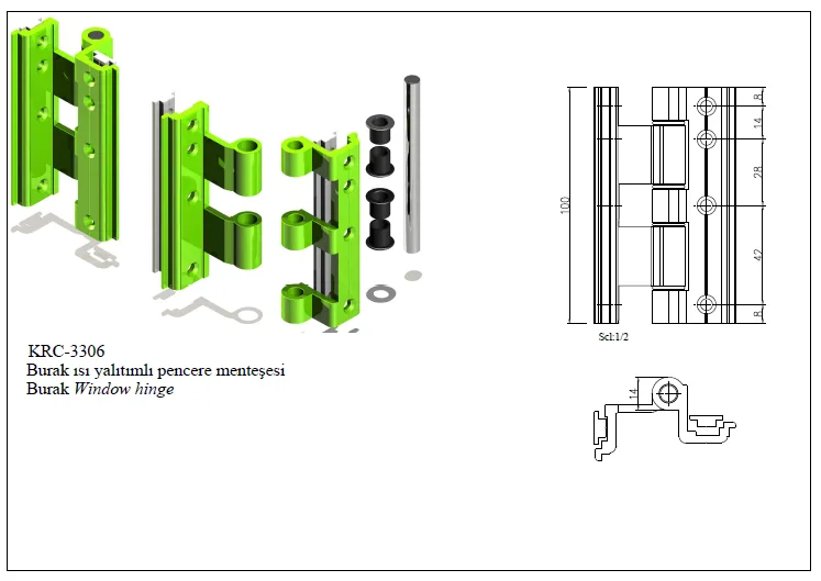Burak Thermal Insulated Window Hinge