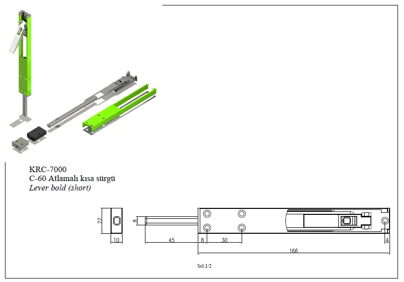 C60 Offset Short Slider