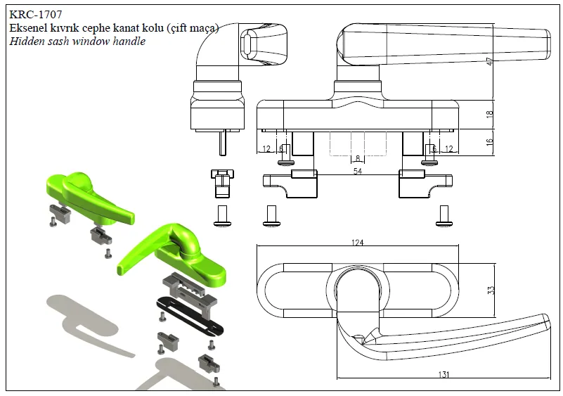 Double Jointed Facade Handle 2