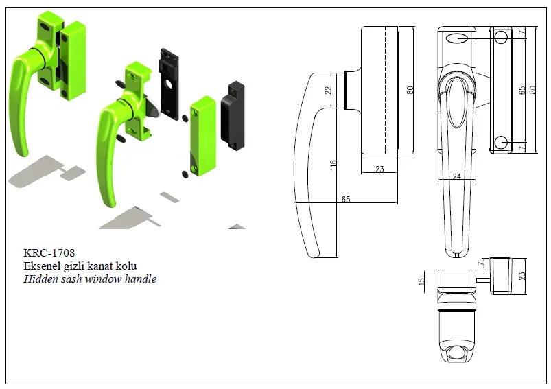 Concealed Sash Handle