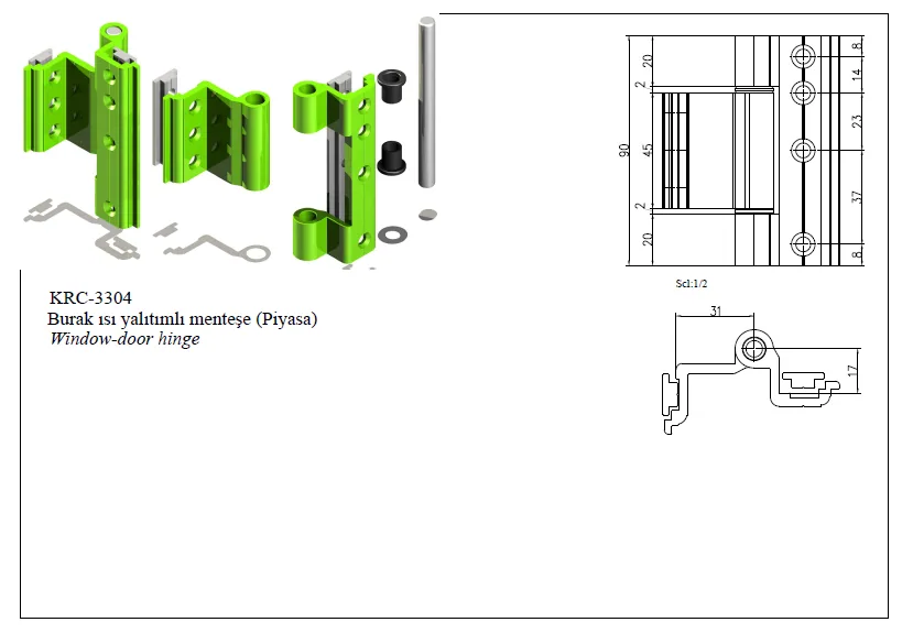 Thermal Insulated System Market Hinge