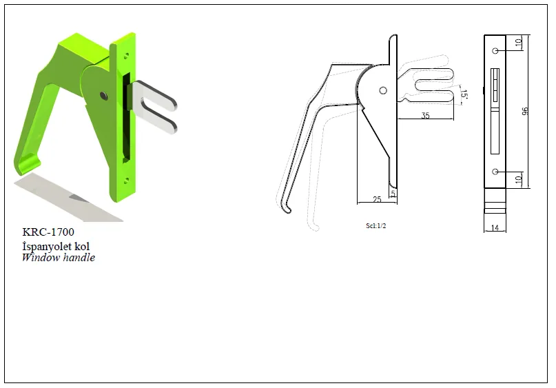 Espagnolette Window Handle