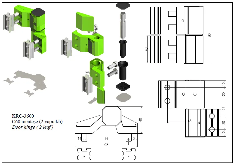 Cladding Double Hinge