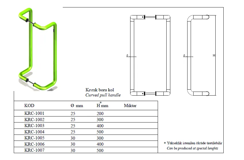 Curved Tube Handle