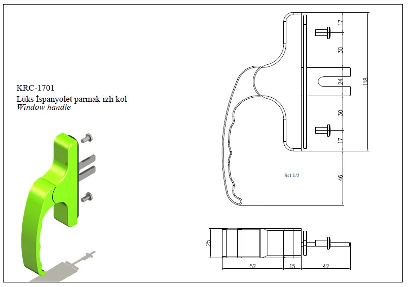 Deluxe Espagnolette Window Handle
