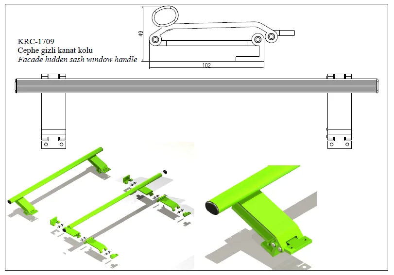Hinged Facade Handle