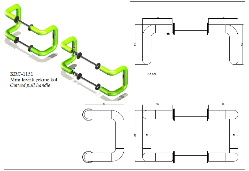 Mini Curved Pull Handle