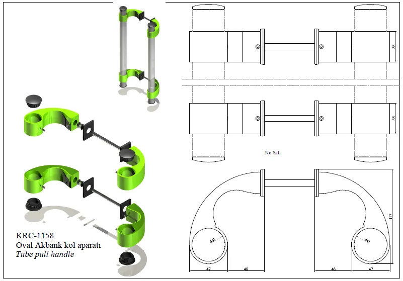 Oval Bank-Style Handle Fitting