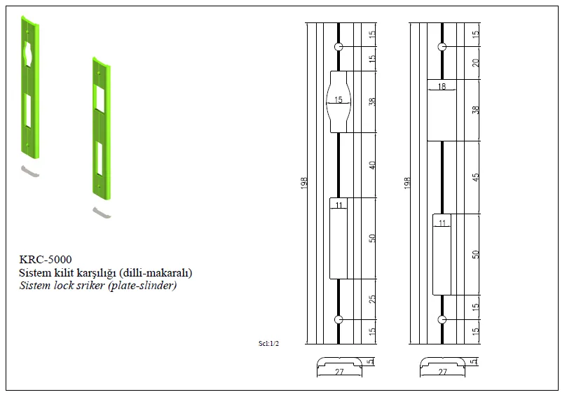 System Thermal Insulated Lock Provision Roller Tongue