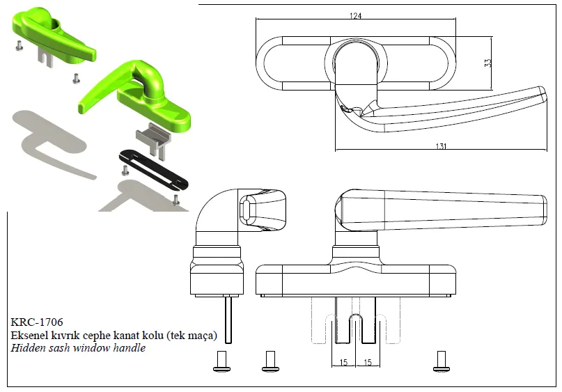 Single Jointed Facade Handle 2
