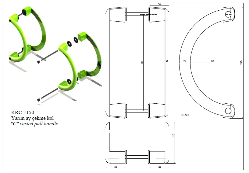 Half-Moon Pull Handle